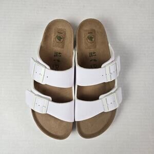 Birkenstock Papillio Arizona Flex Platform Birko-Flor Size 41/L10 White Narrow
